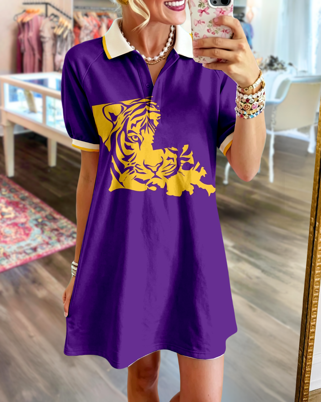Chic Tiger Polo Dress