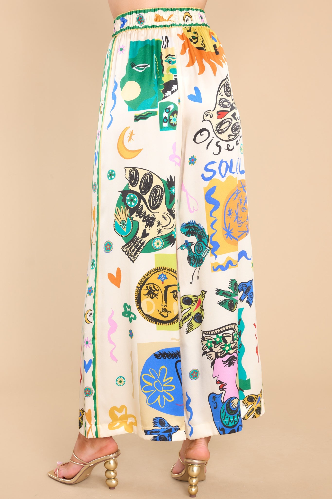 Soleil Ivory Print Pant
