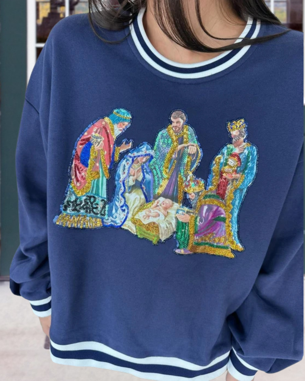 Christmas Jesus Print Pullover
