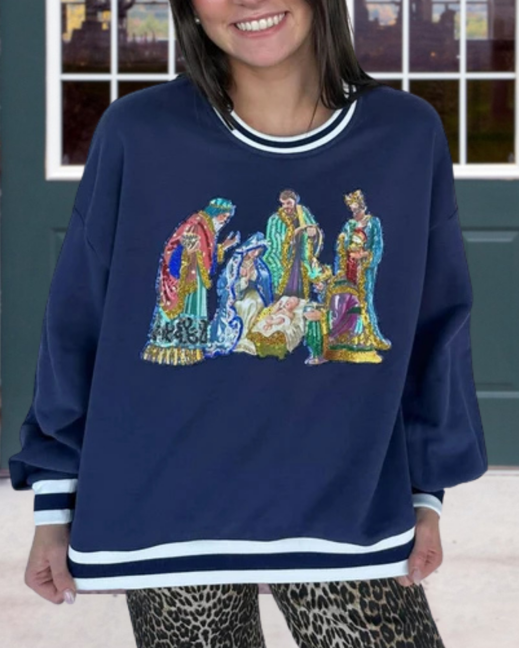 Christmas Jesus Print Pullover