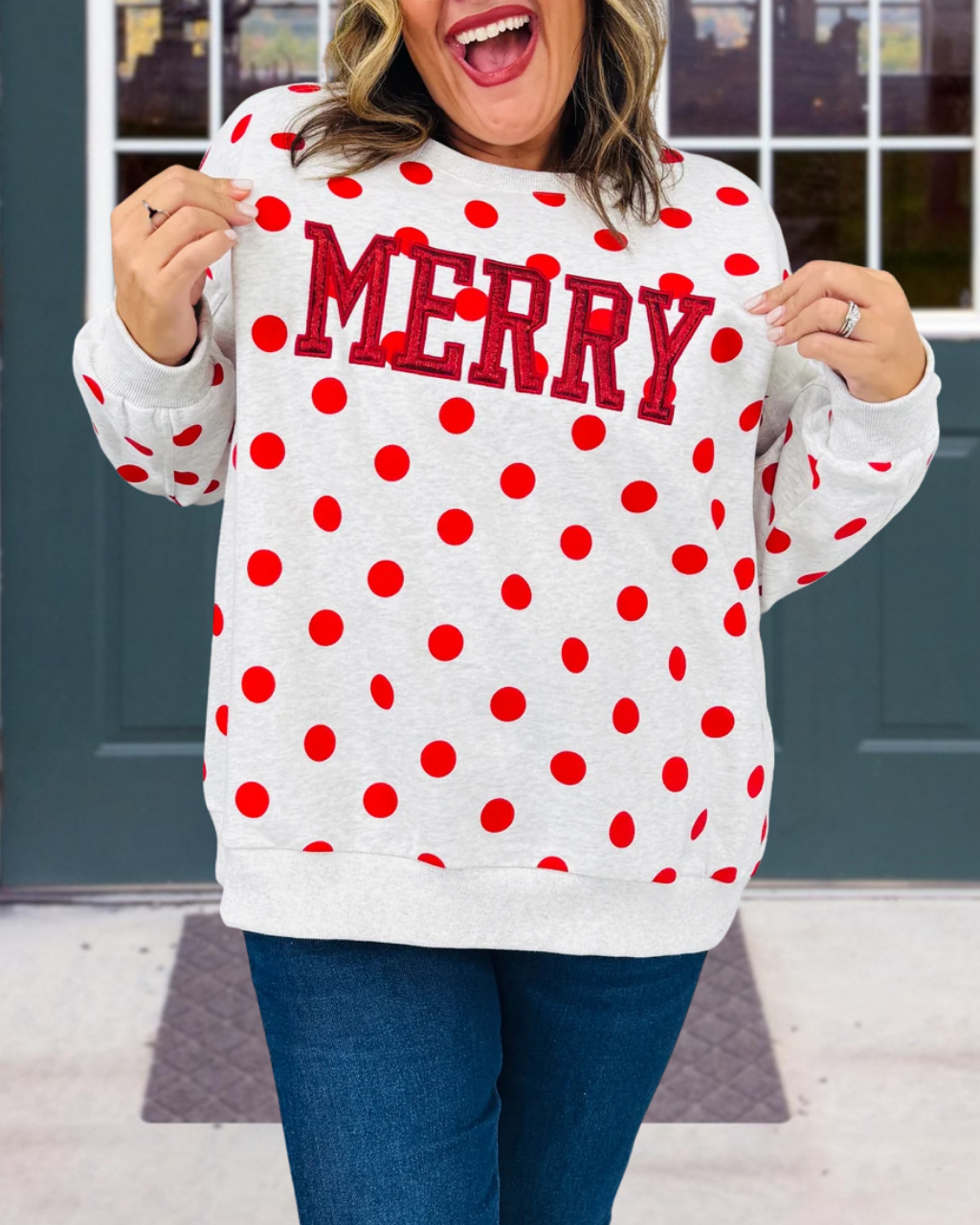 MERRY Cute Polka-Dot Pullover