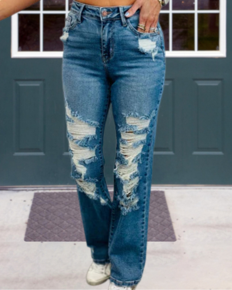 Stylish Chic Ripped Jeans