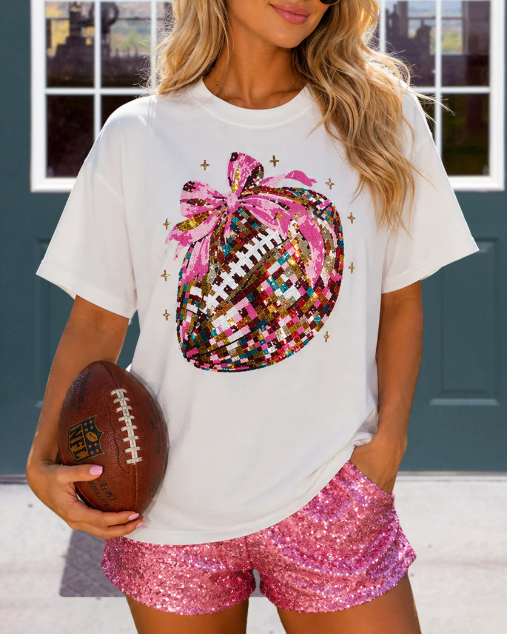 Colorful Football Gift Print Tee