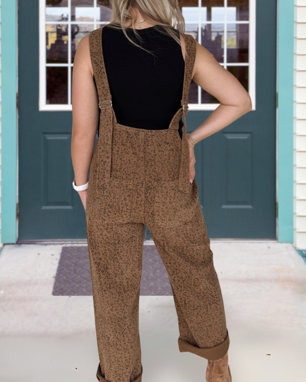 Stylish Leopard Sleeveless Jumpsuit