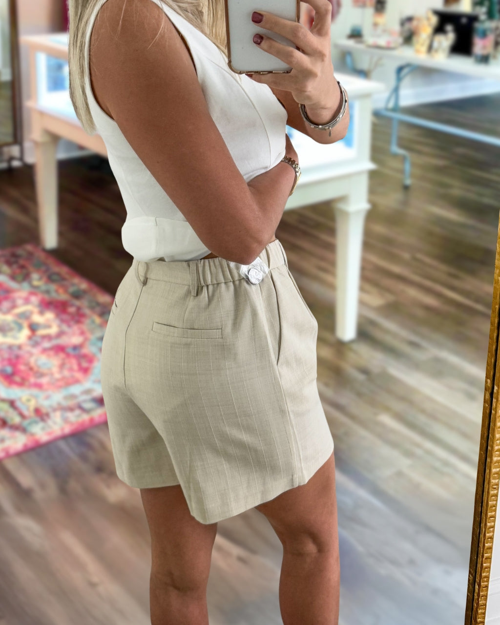 Minimalist Cotton-Linen Shorts