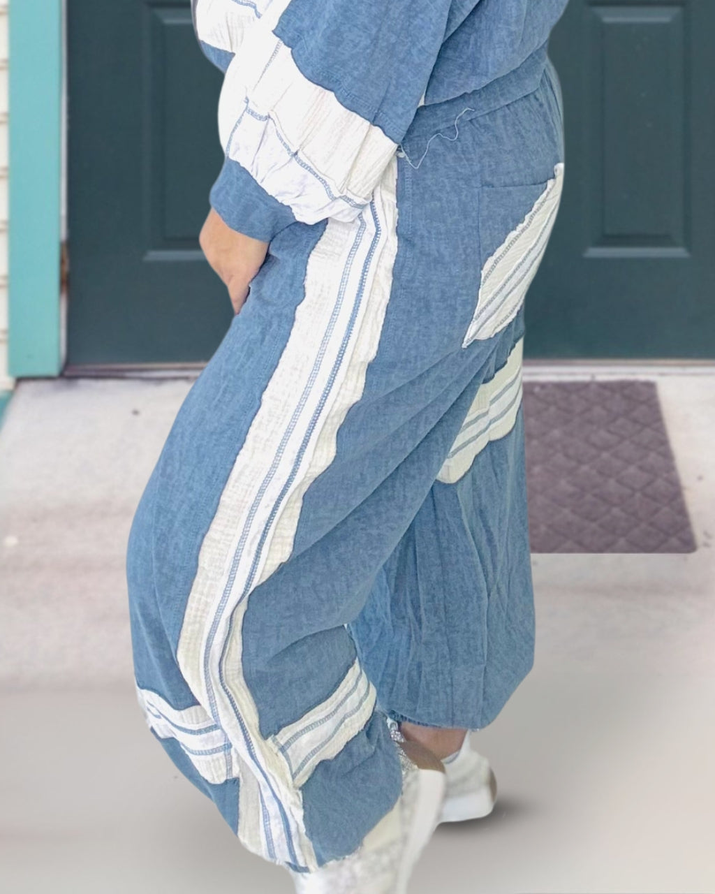 Casual Chic Patchwork Joggers