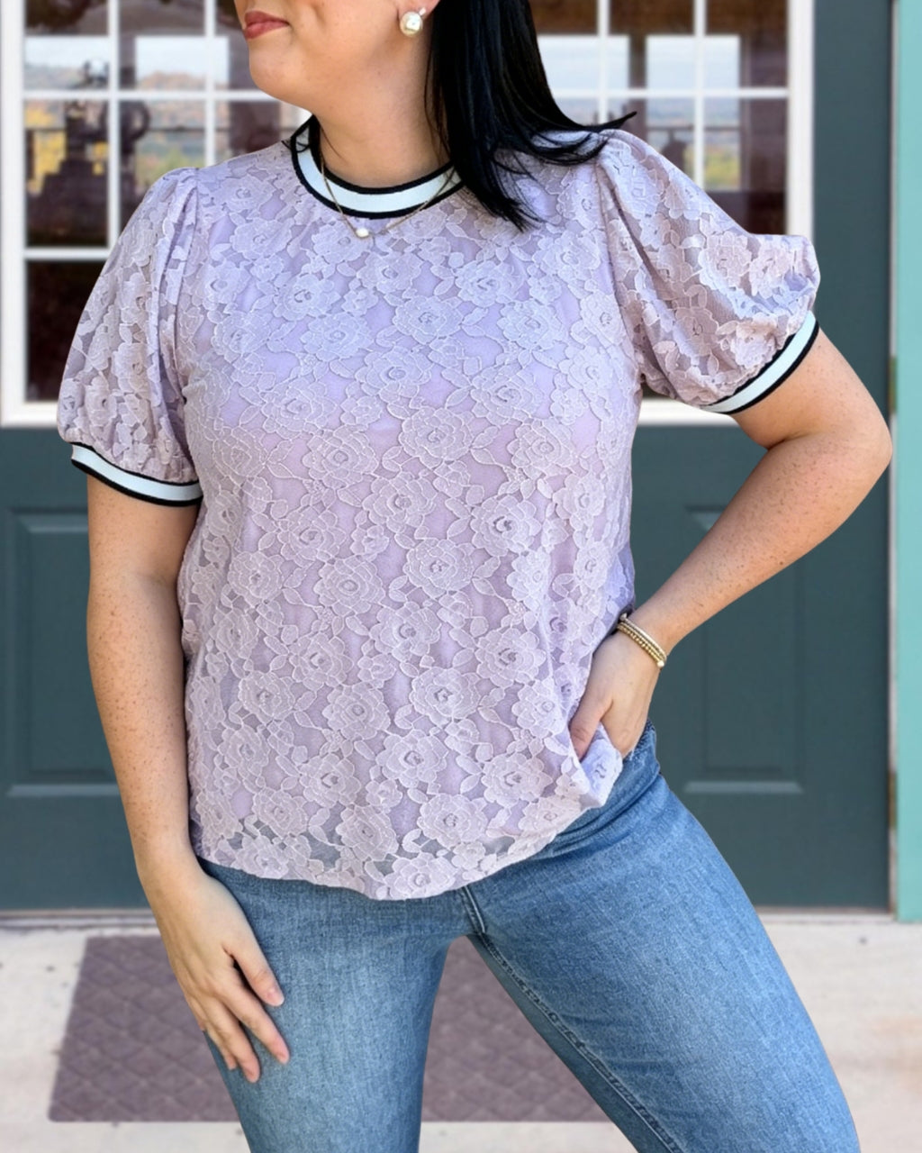 Sweet Meets Structured Lace Top