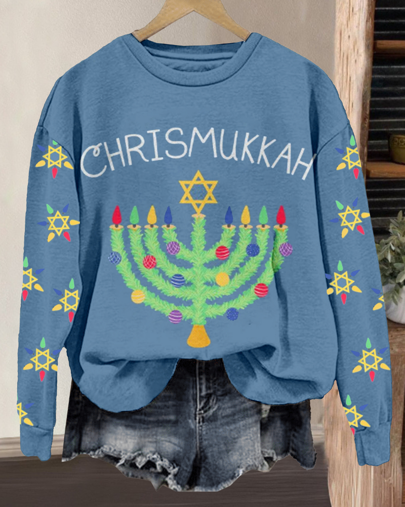 Christmukkah Crew Neck Sweatshirt