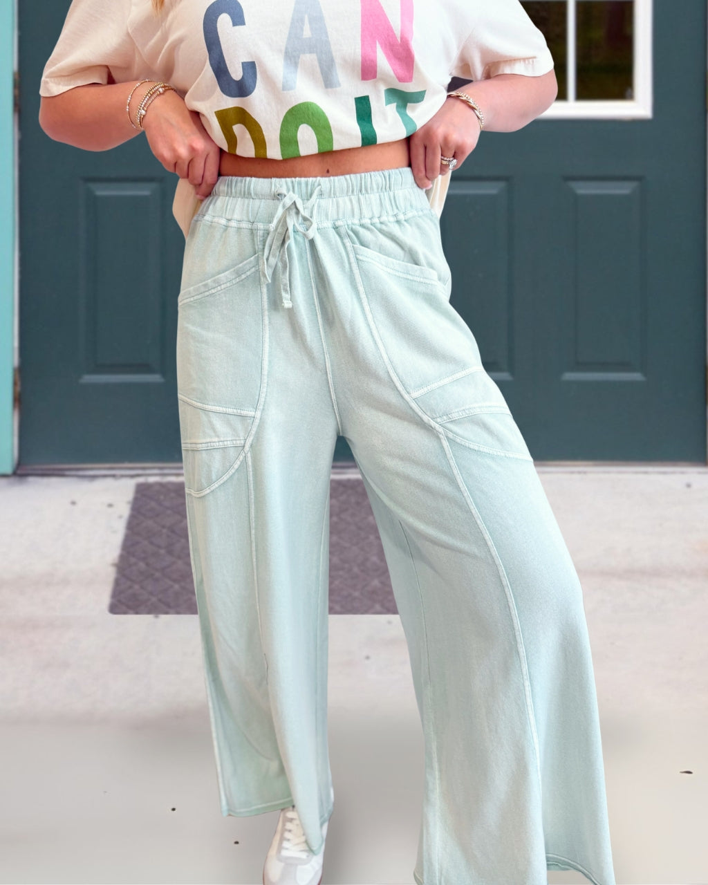Lived In Relaxed Washed Wide Leg Pants
