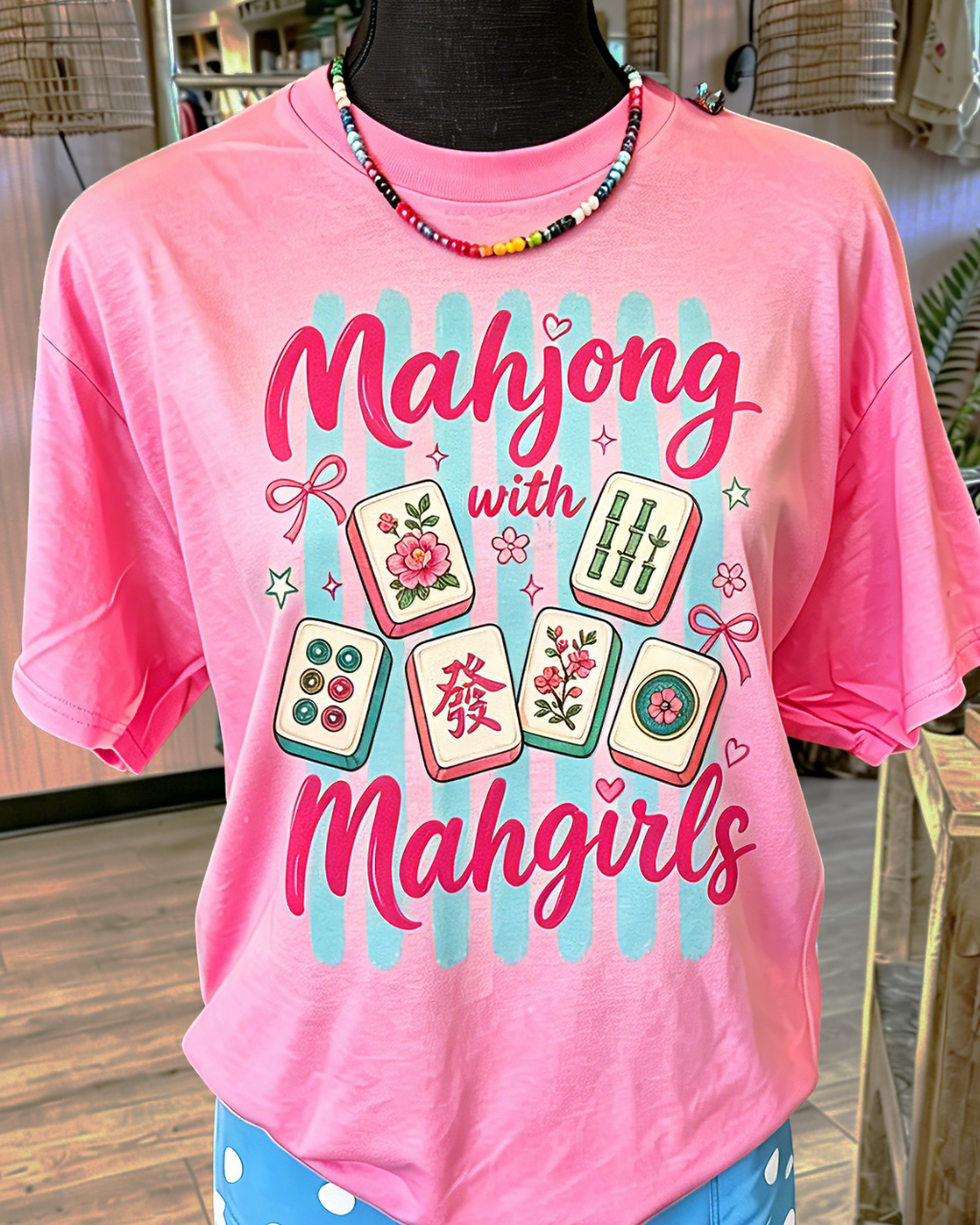 Mahjong With Mah Girls Tee