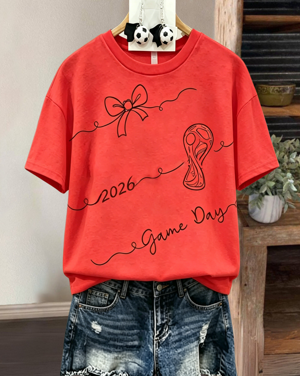 World Cup Game Day Bow T-shirt