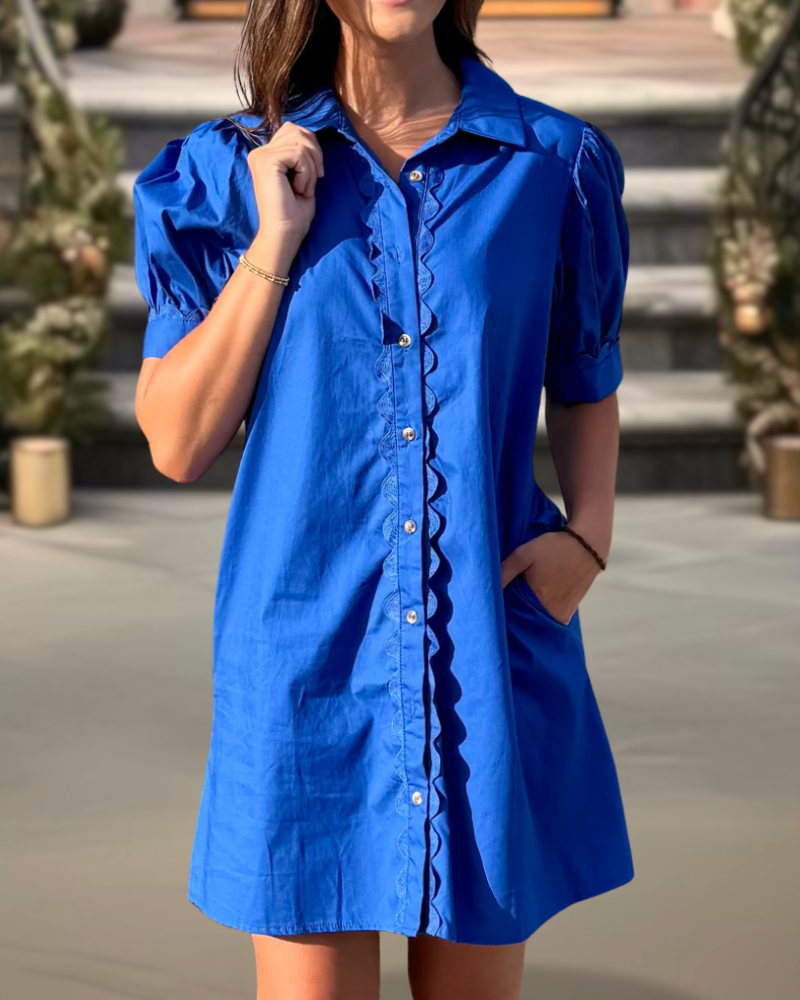 Undulating Shirt Dress