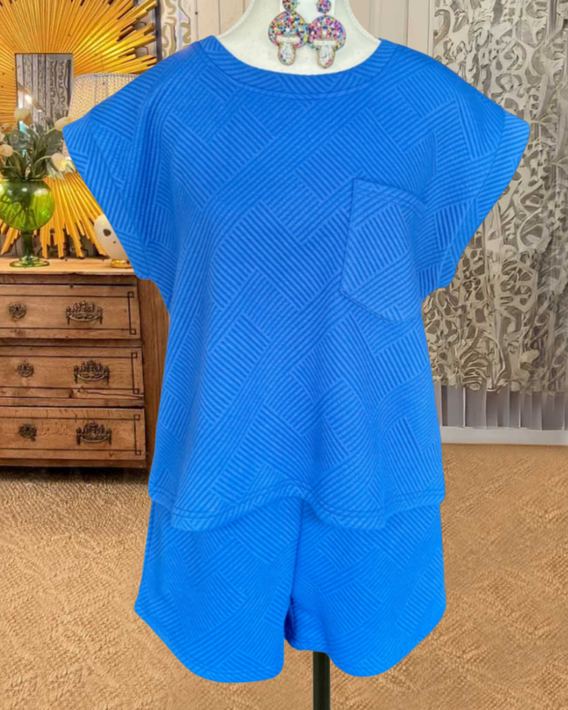 Quilted Short sleeve & Shorts set