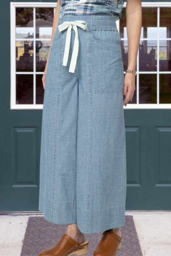 Chambray Denim Pants