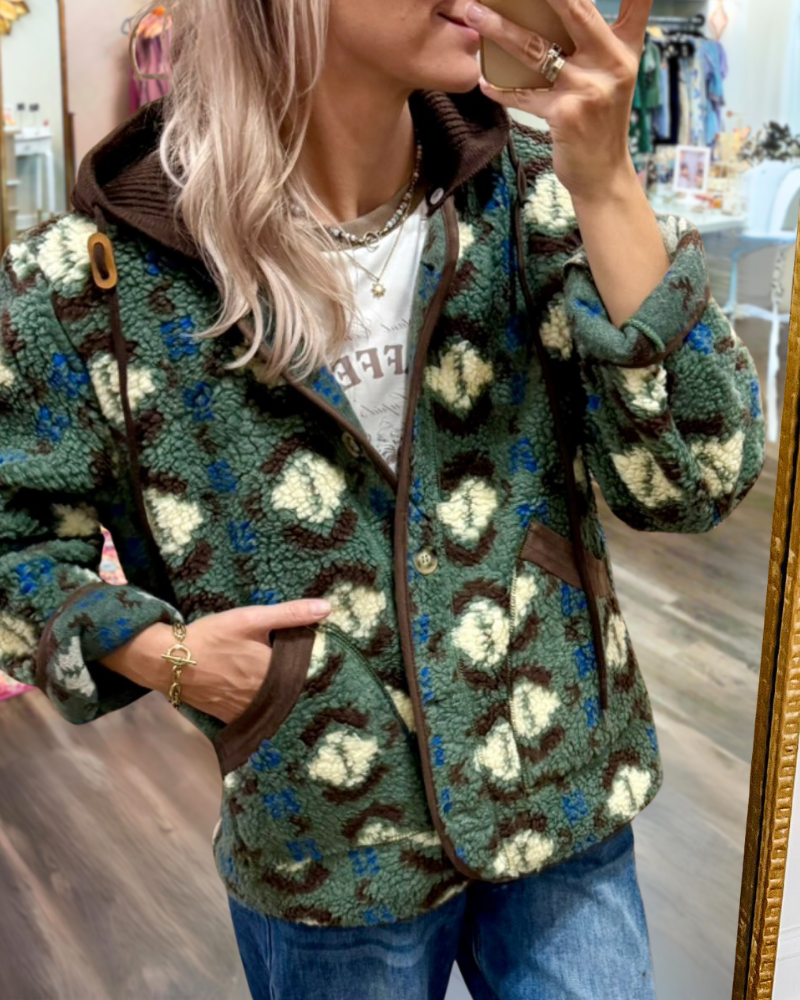 Unique Plush Hooded Jacket