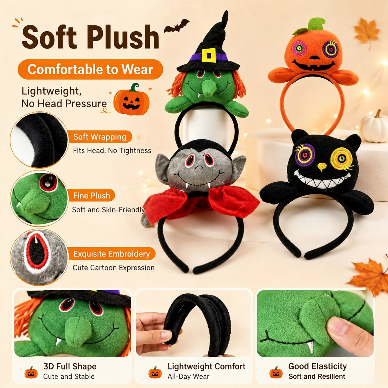 Cute Halloween Doll Headband