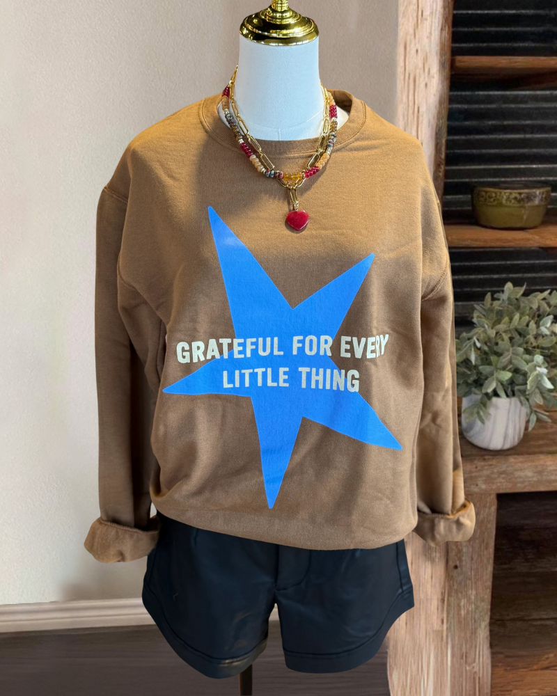 Thanksgiving Star Crew Neck Top