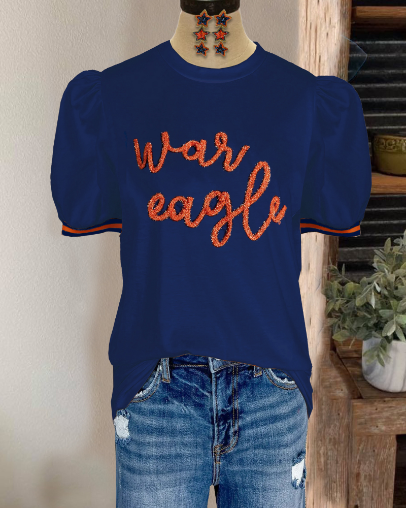 Auburn War Eagle Embroidered Tee