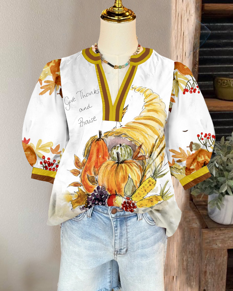 Thanksgiving Stylish Satin Top