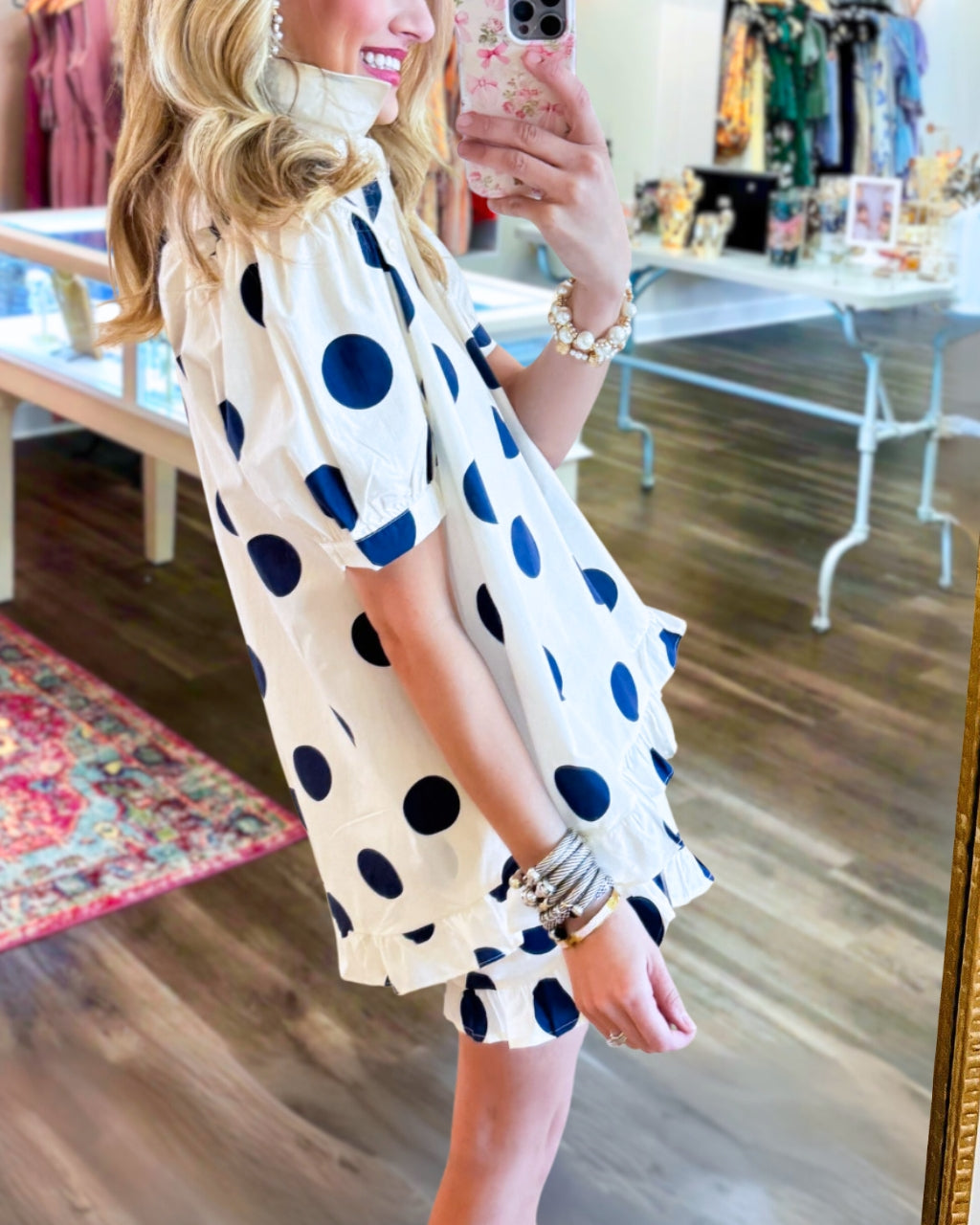 Poplin Polka Dot Shorts Set