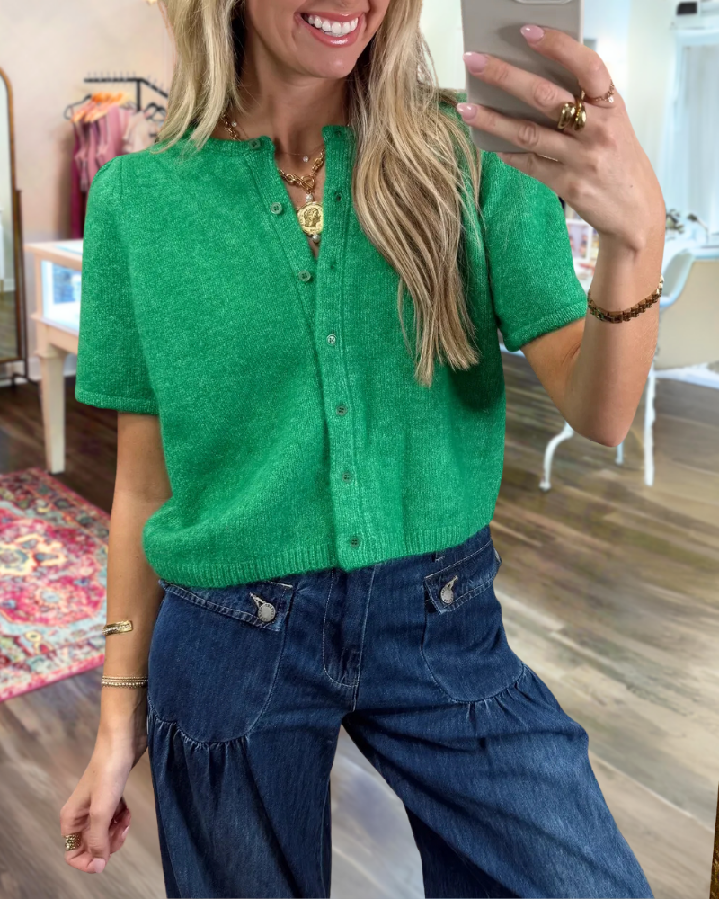 Trendy Retro Button-Down Cardigan