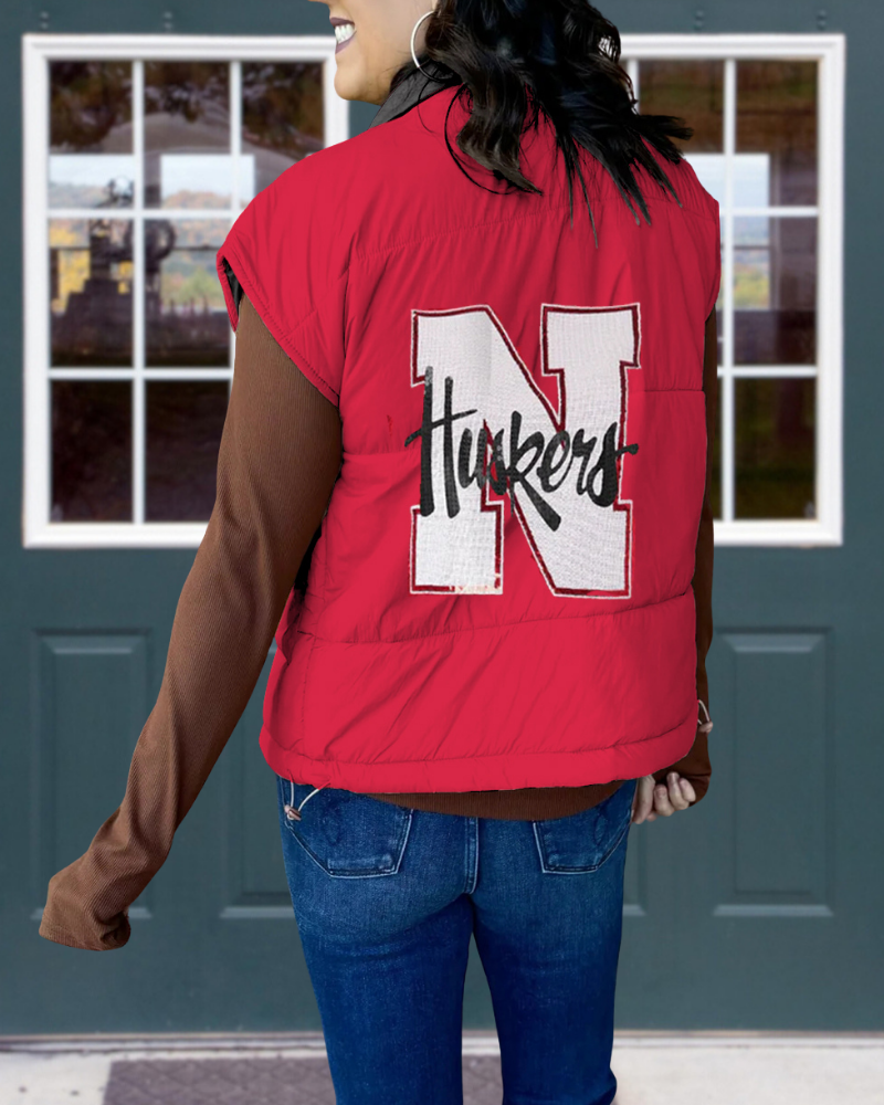 Nebraska Cornhuskers Zip-Up Vest Jacket