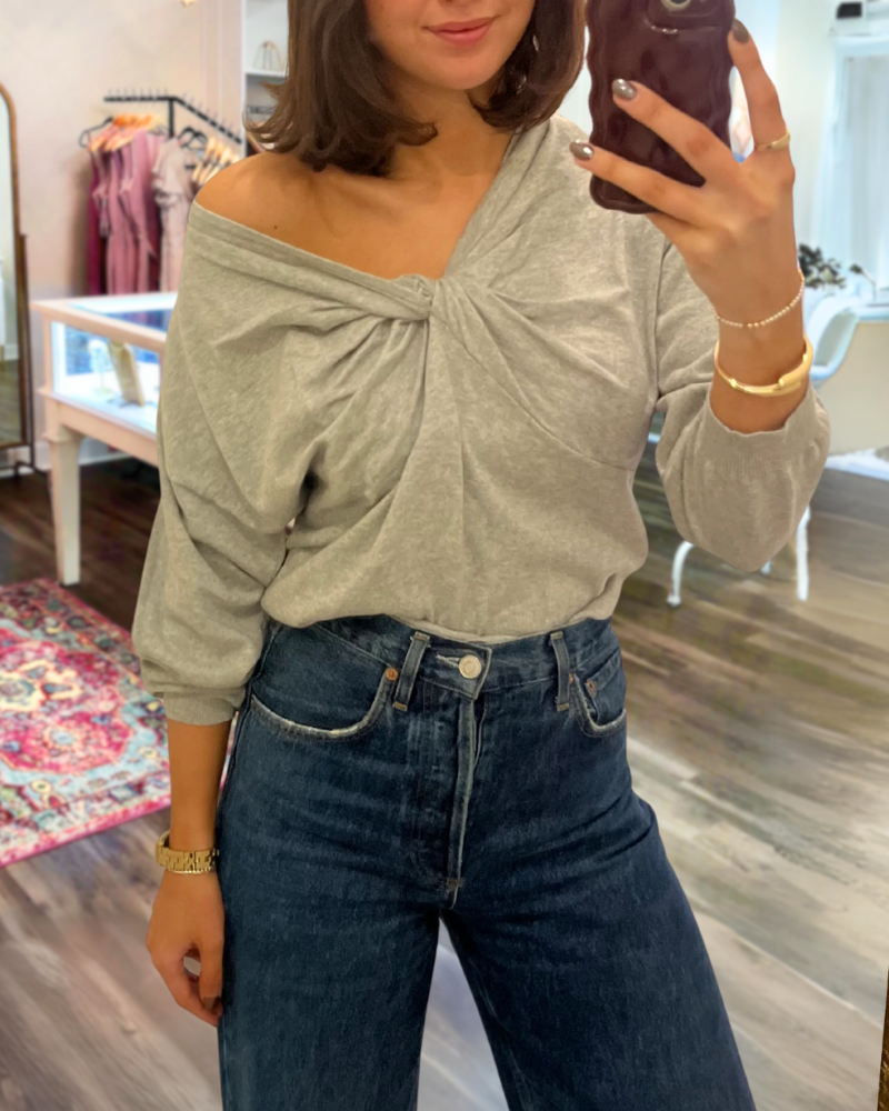 Unique Twisted Off-Shoulder Top
