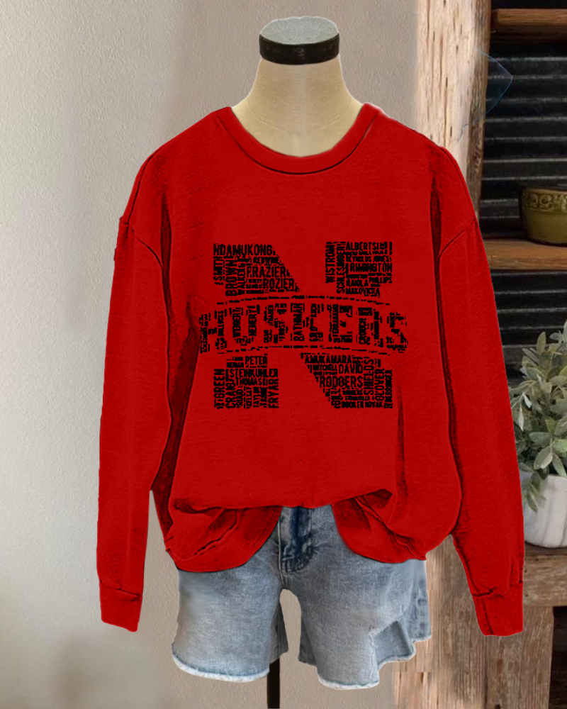 Nebraska Huskers Print Crewneck Sweatshirt