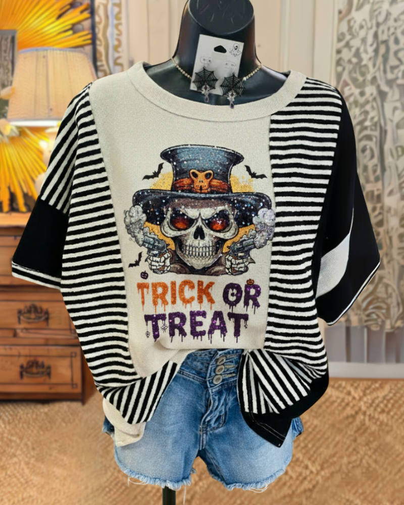 Trick Or Treat Skull Top
