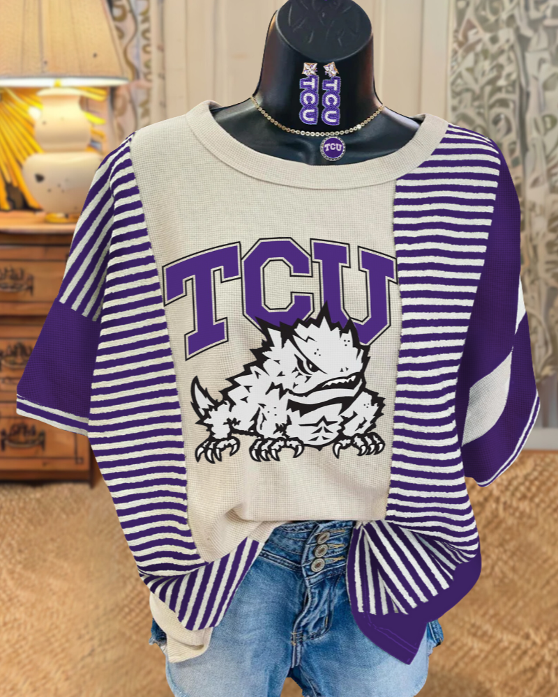 TCU Horned Frogs Striped Tee