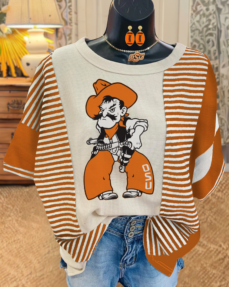 Oklahoma State Striped T-shirt