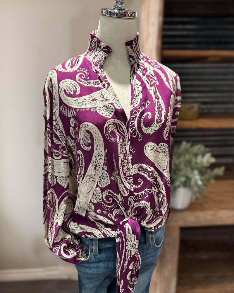 satin paisley shirt