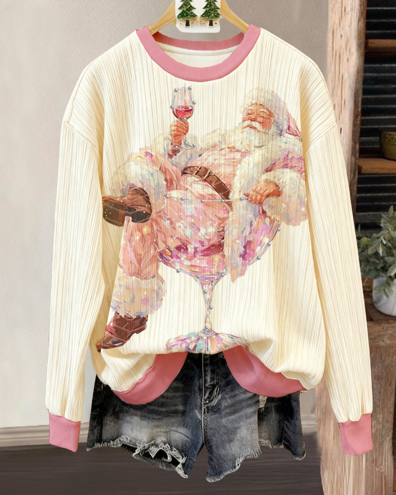 Santa Claus Ribbed Sweatshirt