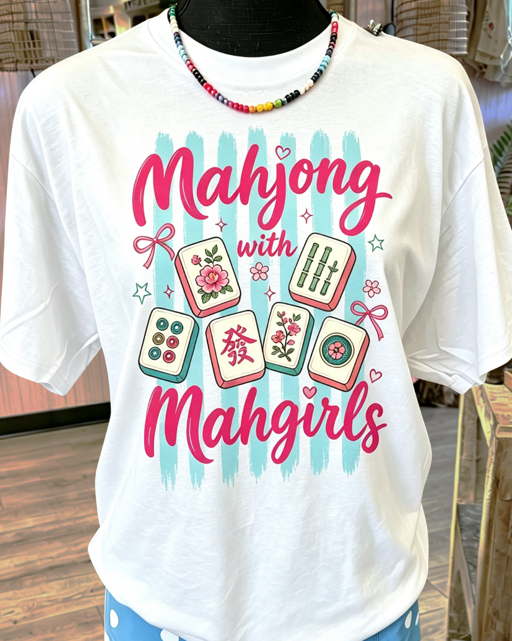 Mahjong With Mah Girls Tee