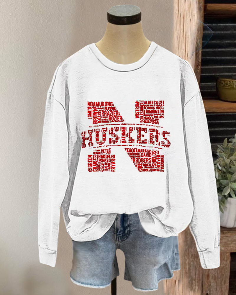 Nebraska Huskers Print Crewneck Sweatshirt