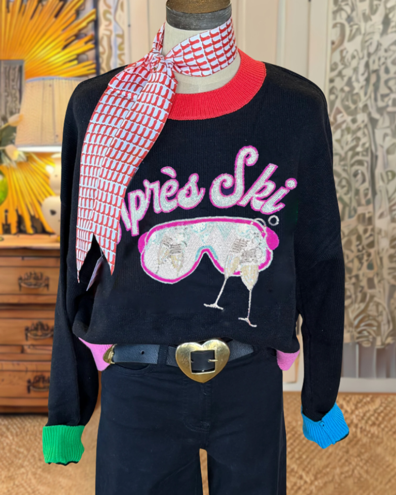 Apres Ski Print Contrast Pullover