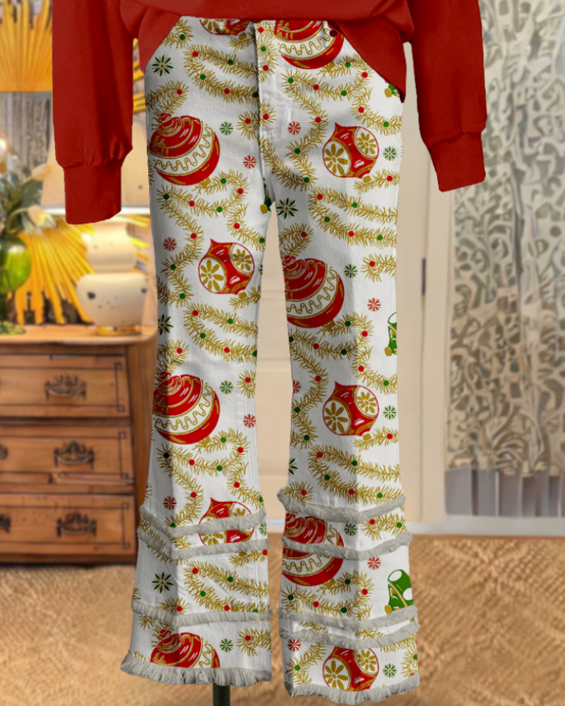 Retro Christmas Themed Pants