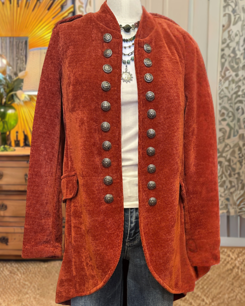 Unique Button Ribbed Jacket