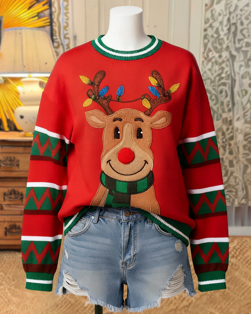 Sparkling Reindeer Cheer Top