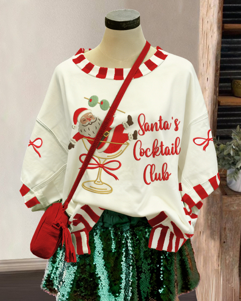 Santa Claus Contrast Trim T-shirt