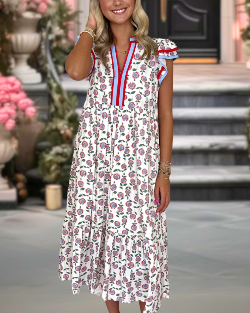 Romantic Floral Midi Dress