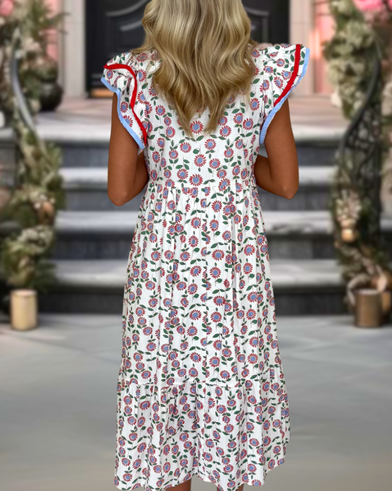 Romantic Floral Midi Dress