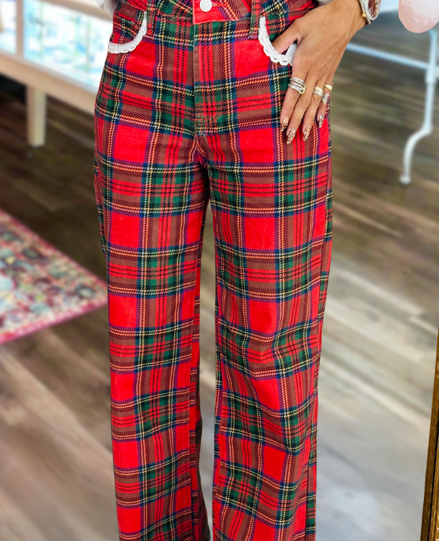 Trendy Comfortable Christmas Plaid Pants