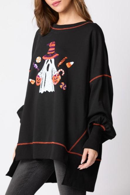 Ghost Witch Sequins Sweatshirt