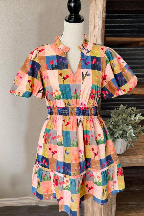 Glamour Plaid Garden Dress