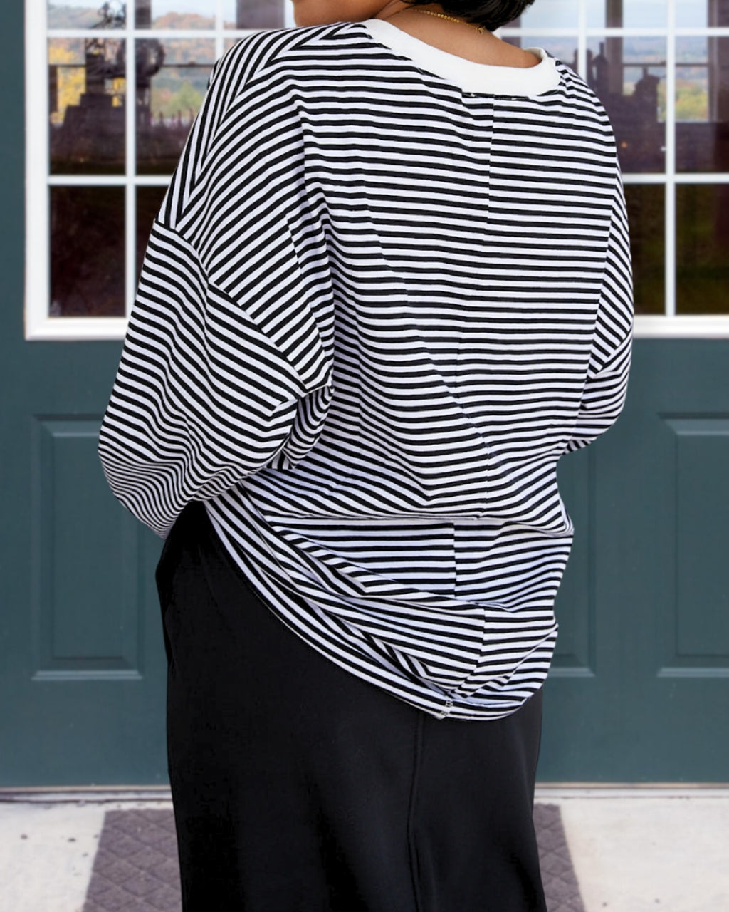 Classic Striped Relaxed Pullover