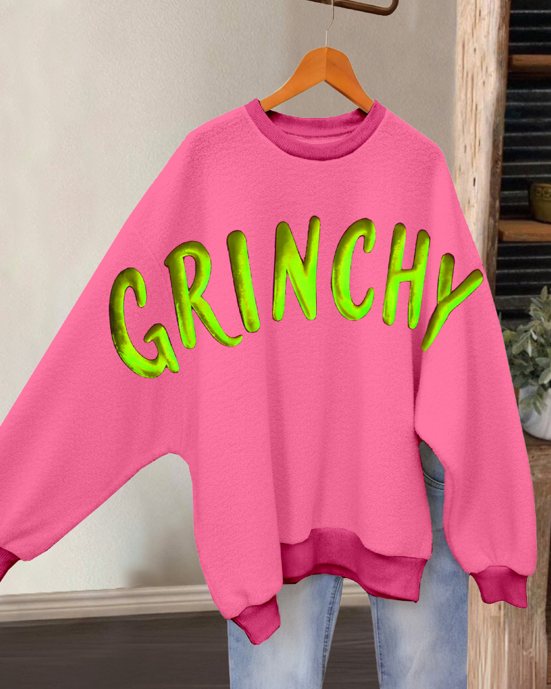 GRINCHY Printed Crewneck Sweatshirt