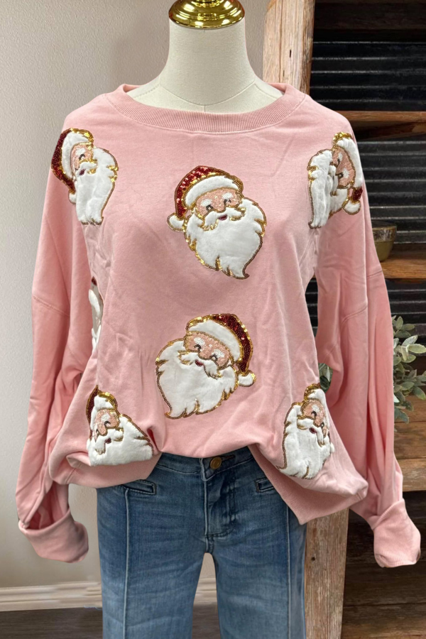 Sequined Santa Sweatshirt