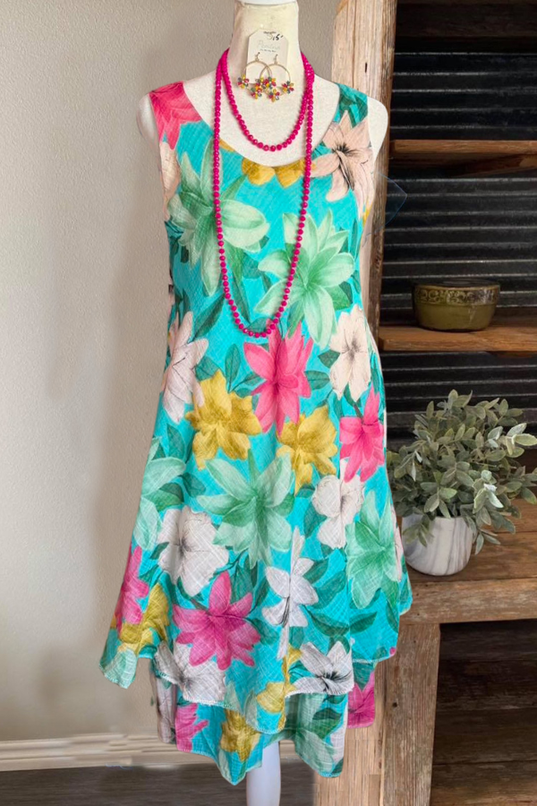 Colorful Blooming Flower Dress