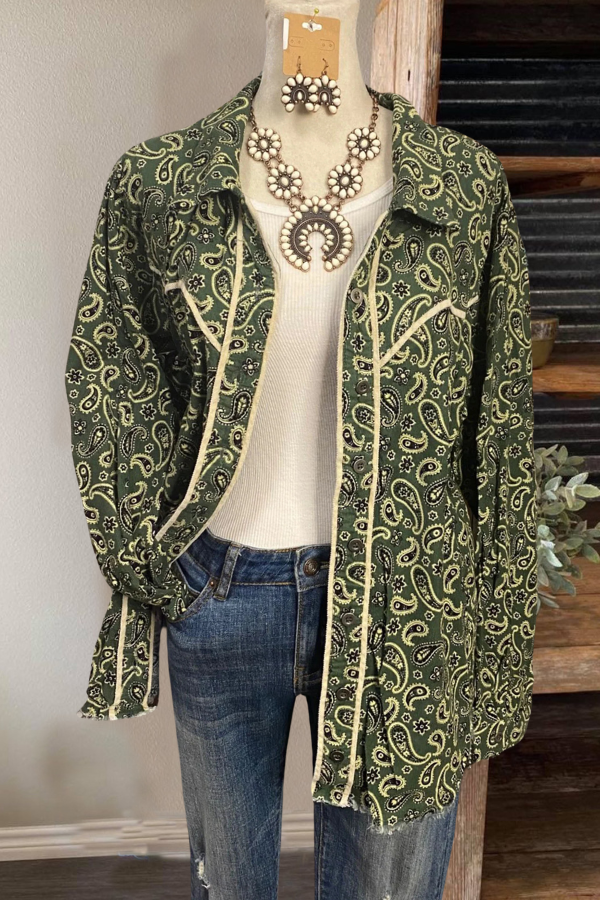 Fashionable Paisley Pattern Jacket